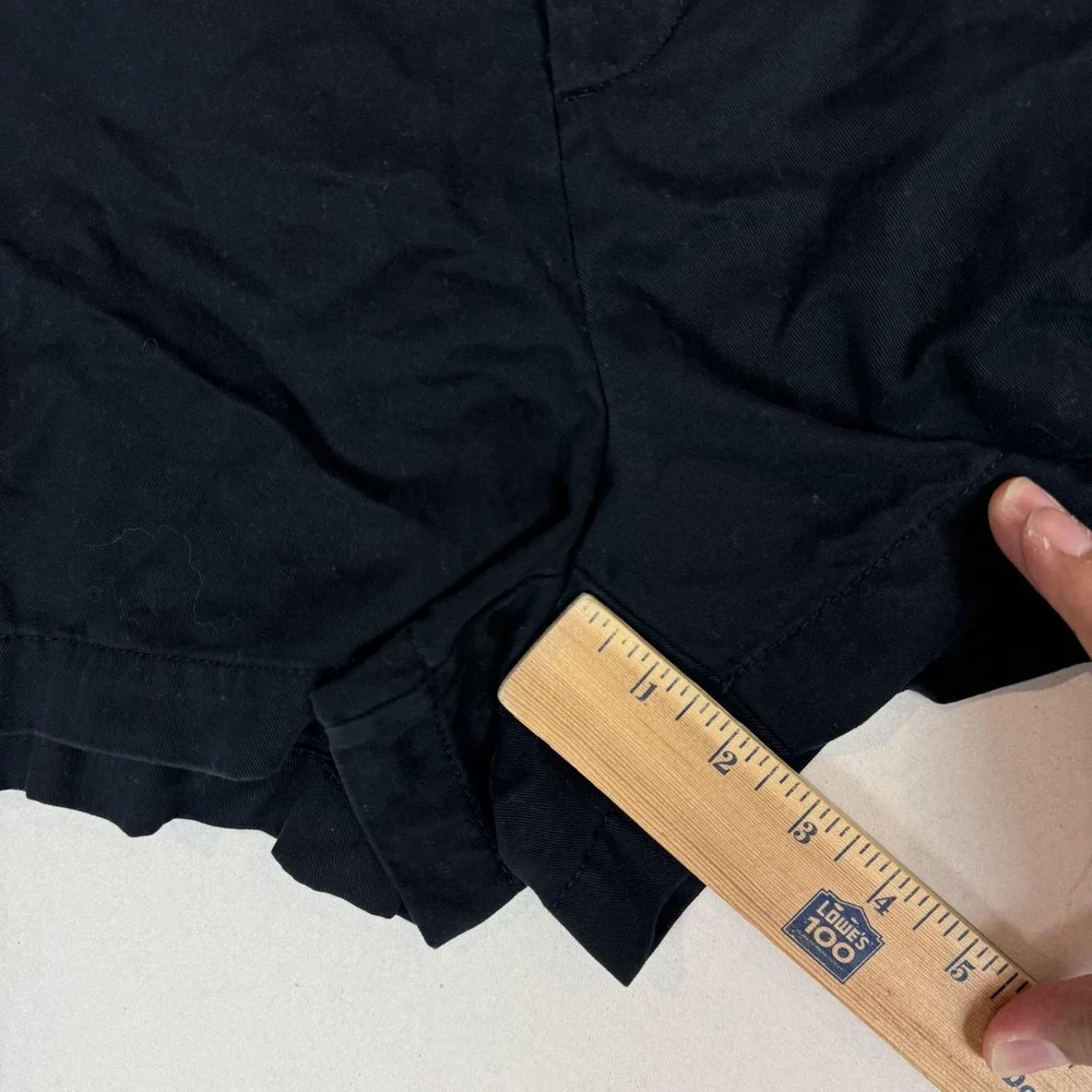Merona Shorts Womens 16 Black Chino Twill 3 Inseam Regular Fit Casual Summer